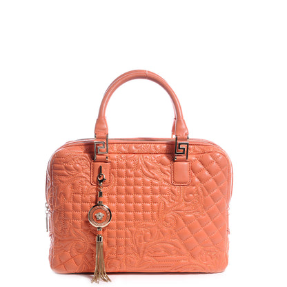 Versace Barocco Quilted Leather Vanitas Demetra Bag Salmon 1 of 7
