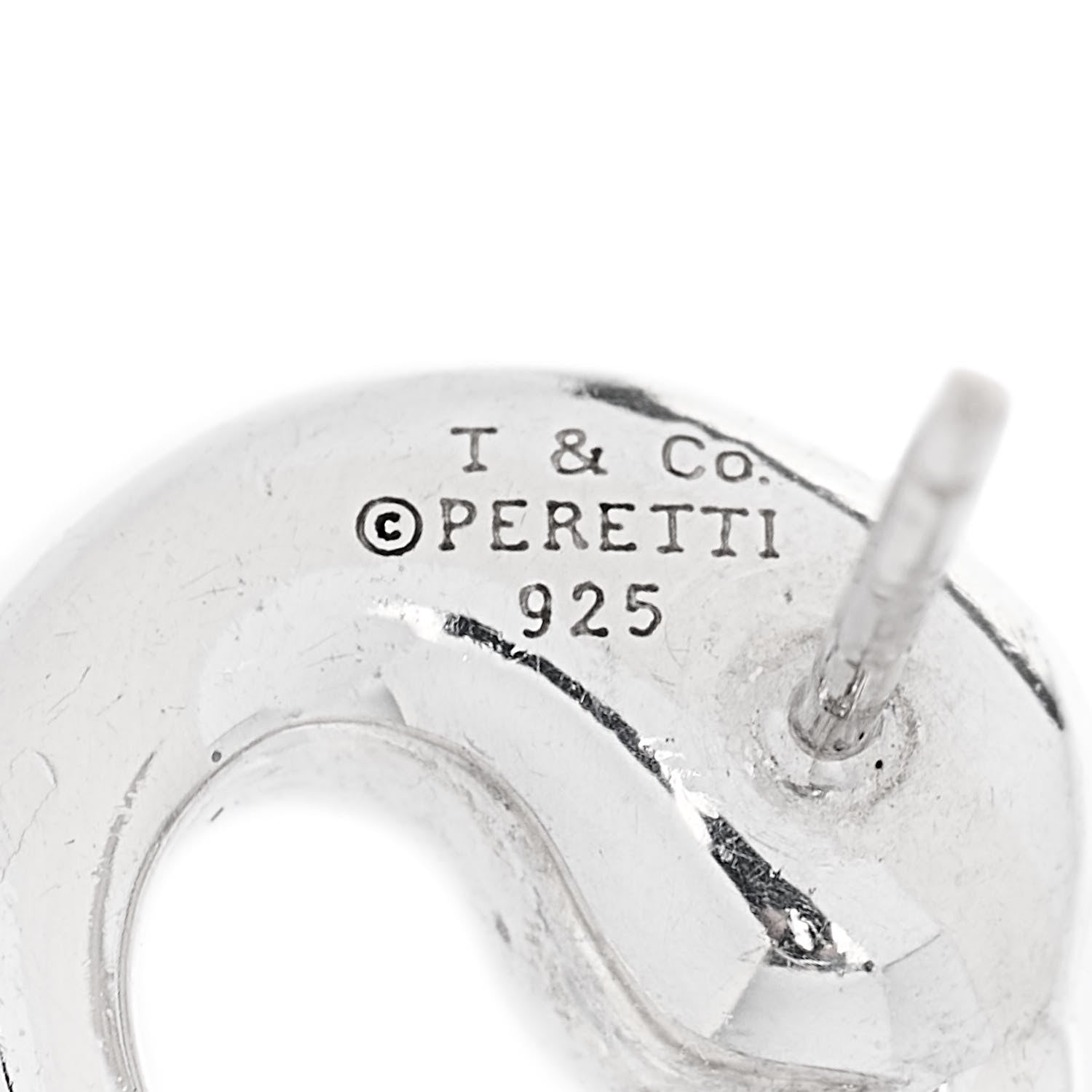 Tiffany Sterling Silver 11mm Elsa Peretti Eternal Circle Earrings 3 of 4