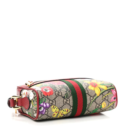 Gucci GG Supreme Monogram Flora Web Mini Ophidia Shoulder Bag Red 4 of 9