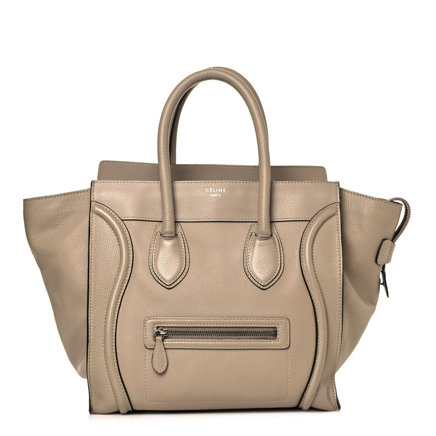 Drummed Calfskin Mini Luggage Dune