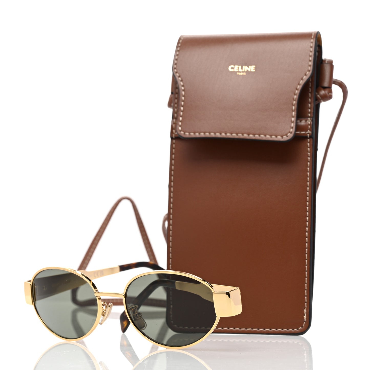 Metal Triomphe 01 Sunglasses CL40235U Gold Green