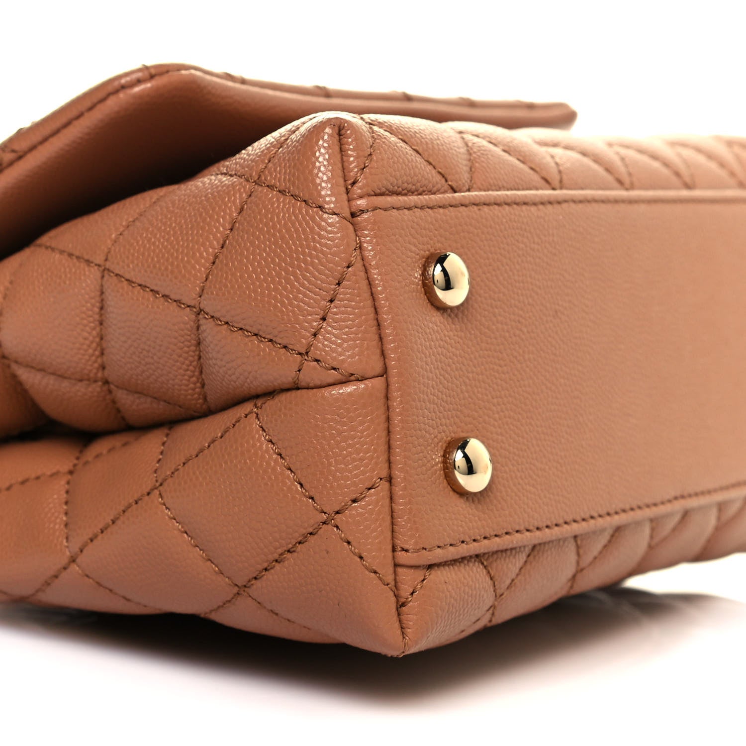 Chanel Caviar Quilted Mini Coco Handle Flap Brown 9 of 11