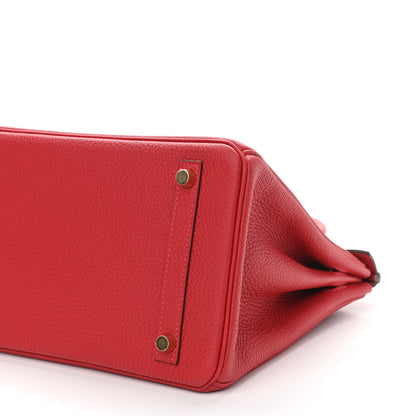 Hermes Togo Birkin 30 Rouge Casaque 10 of 11
