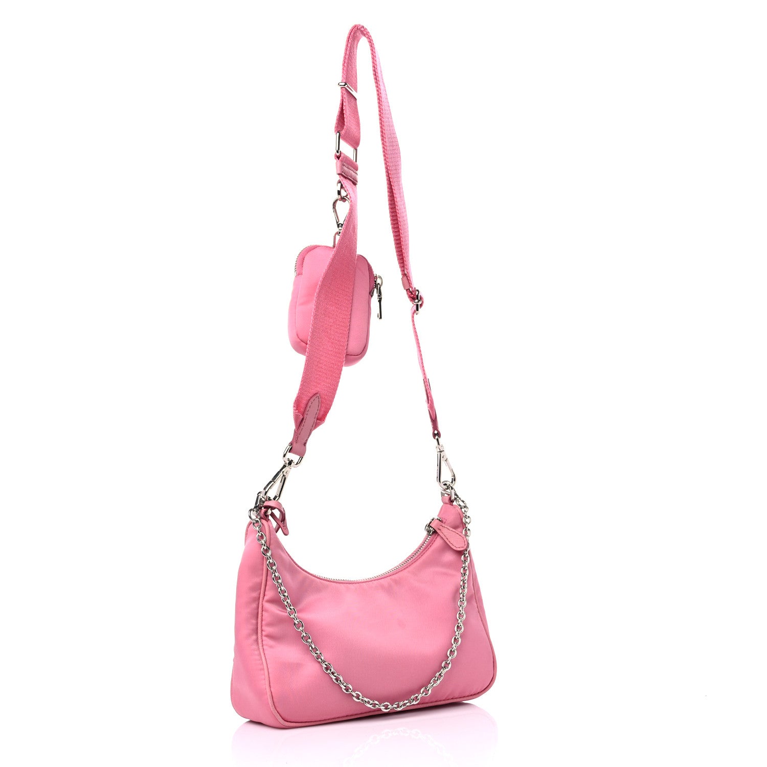 Prada Nylon Re-Edition 2005 Shoulder Bag Begonia 3 of 11
