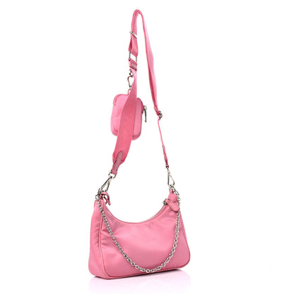 Prada Nylon Re-Edition 2005 Shoulder Bag Begonia 3 of 11