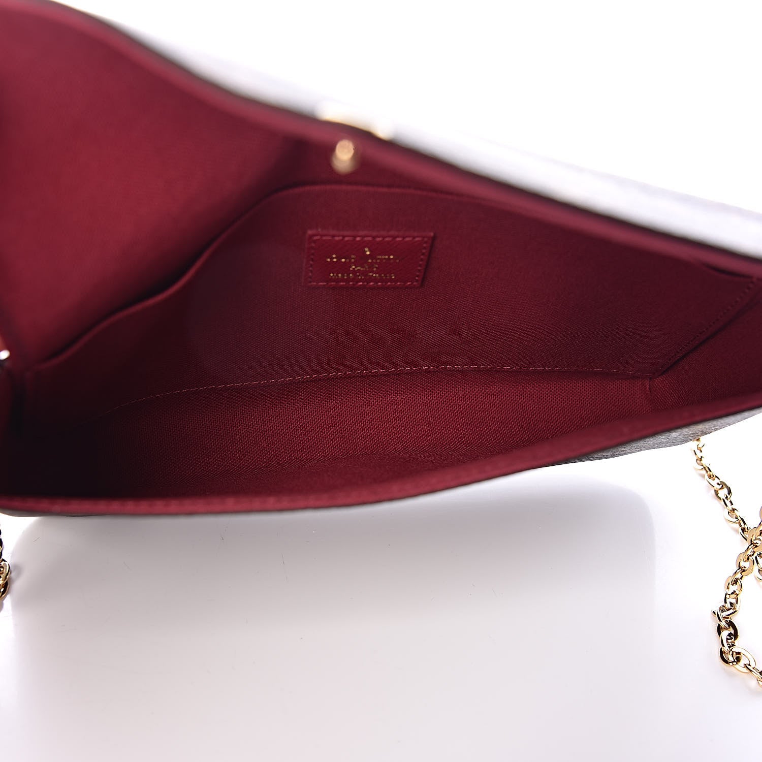 Louis Vuitton Monogram Pochette Felicie Chain Wallet Fuchsia 5 of 12