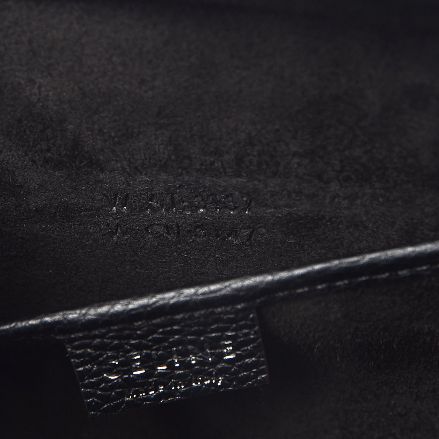 Drummed Calfskin Nano Luggage Black