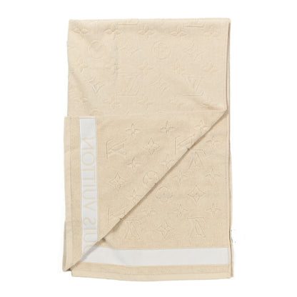 Louis Vuitton Cotton Monogram Classic Beach Towel Beige 2 of 3