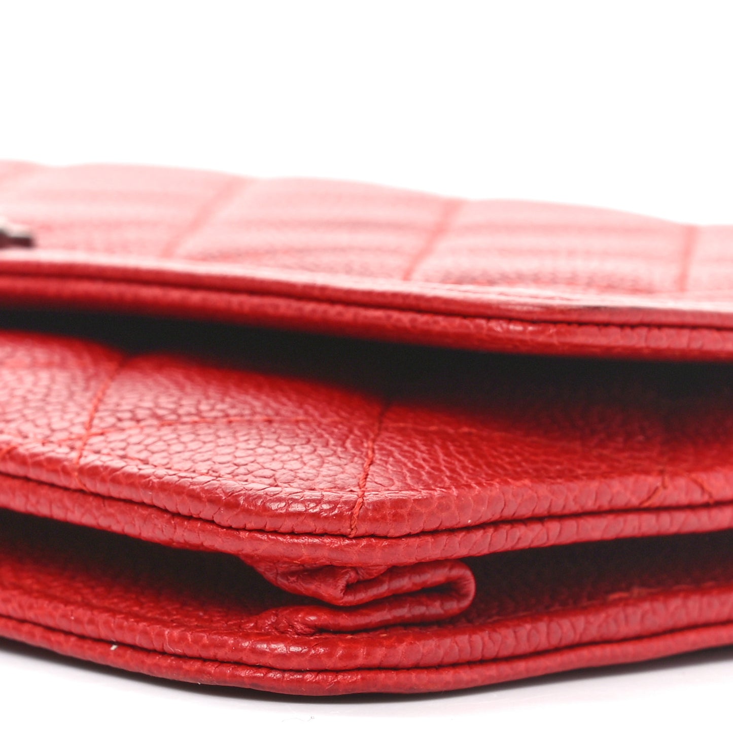 Caviar Quilted Boy Wallet On Chain WOC Red