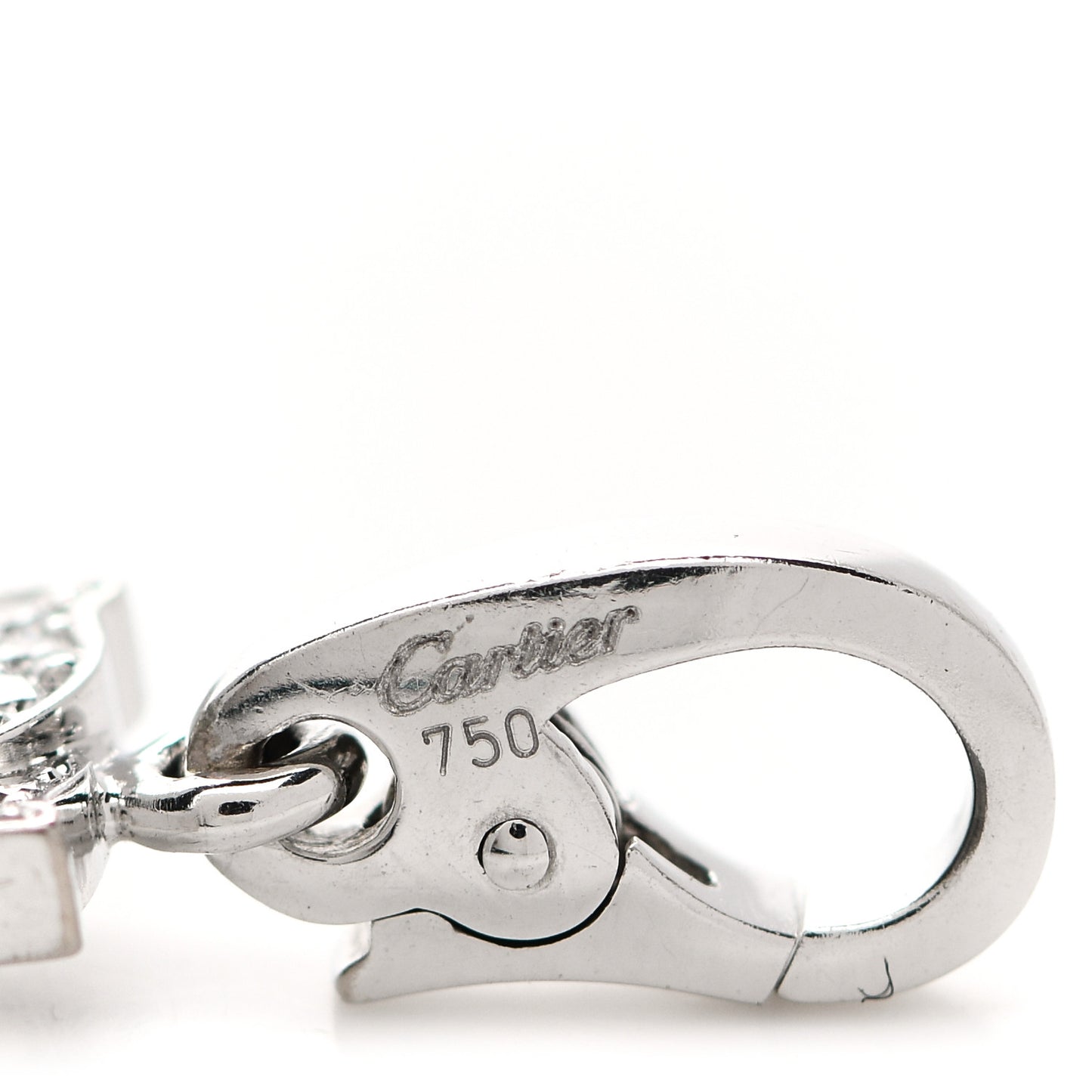 18K White Gold Diamond Logo Charm