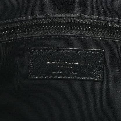 Saint Laurent Calfskin Crocodile Embossed Monogram Medium Niki Shopping Bag Black 6 of 10