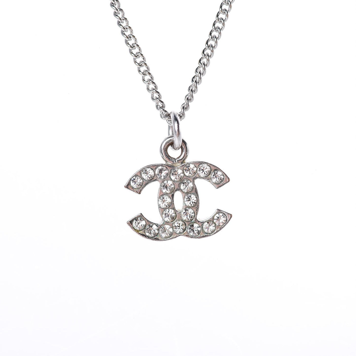 Crystal Timeless CC Necklace Silver