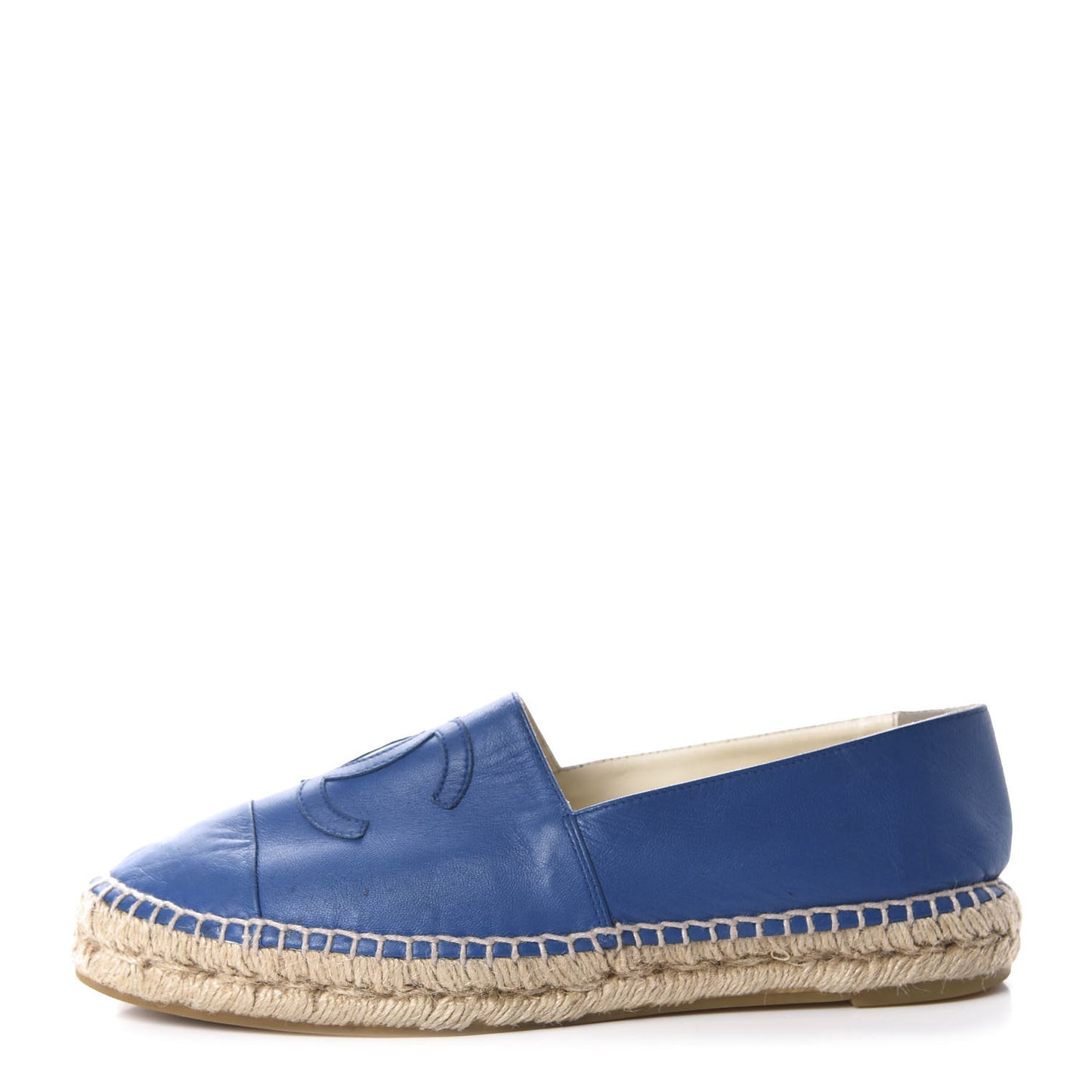 Lambskin CC Espadrilles 40 Blue