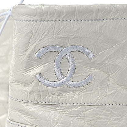 Chanel Crumpled Calfskin Quilted Cap Toe Short Boots 37.5 White Black 9 of 14