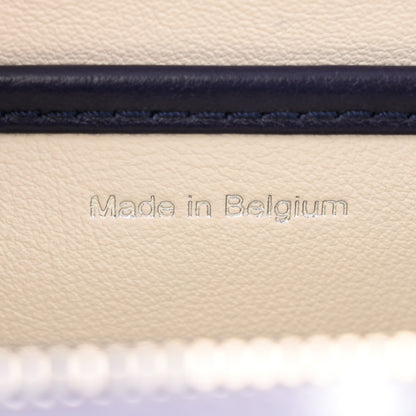 Delvaux Box Calfskin Ink Blot MM Tempete Satchel Ivory Blue 8 of 11