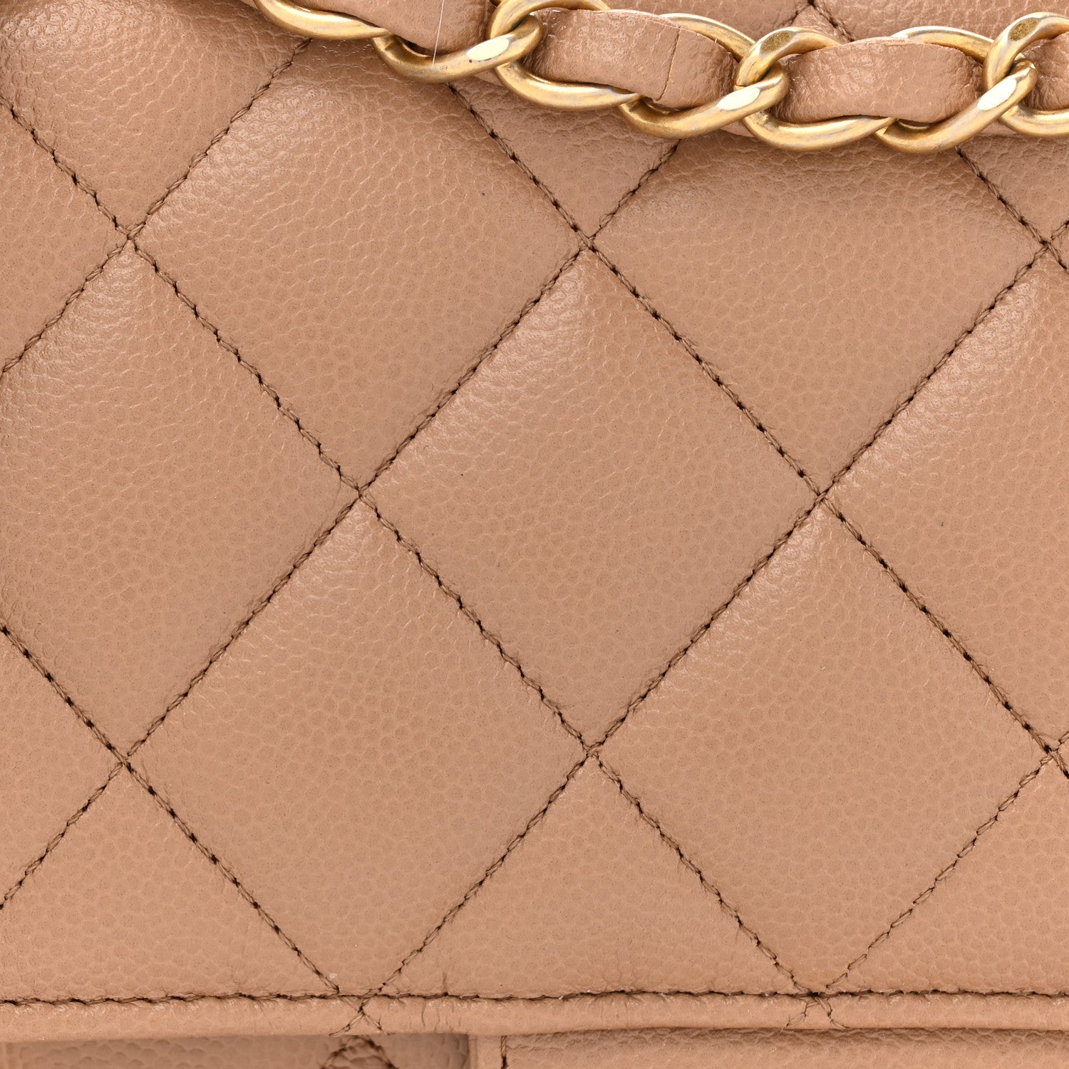Chanel Caviar Quilted Small Single Flap Beige 8 of 11