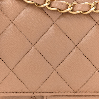 Chanel Caviar Quilted Small Single Flap Beige 8 of 11