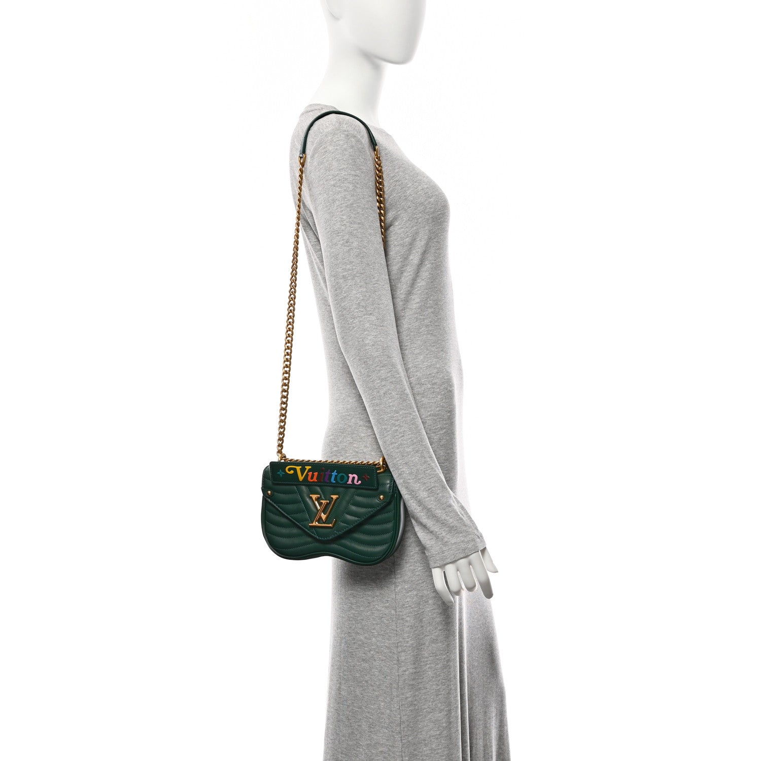 Louis Vuitton Calfskin New Wave Chain PM Emerald 2 of 11