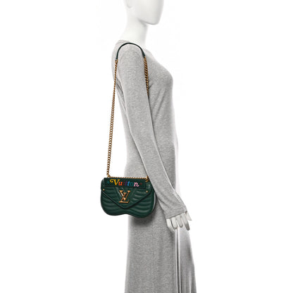 Louis Vuitton Calfskin New Wave Chain PM Emerald 2 of 11