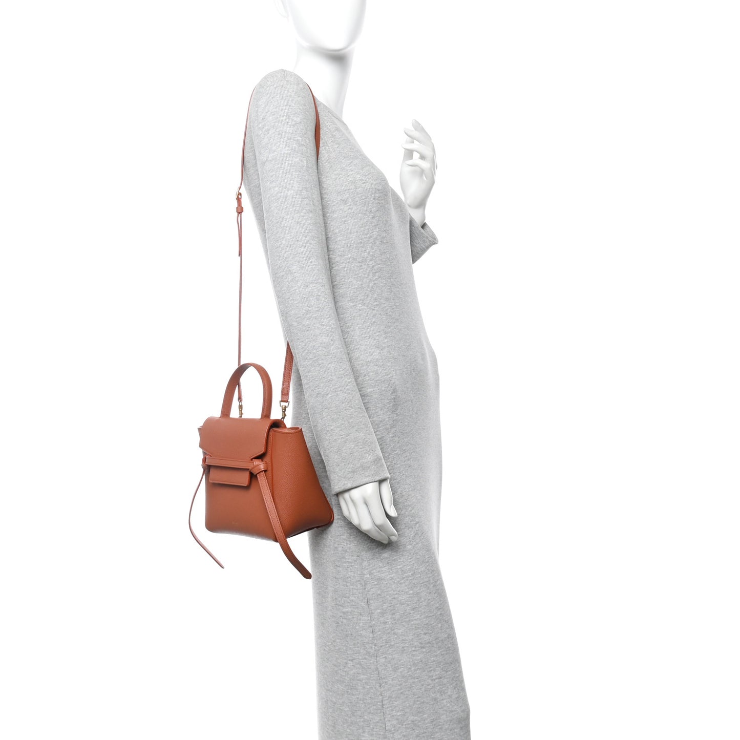 Grained Calfskin Nano Belt Bag Terracotta