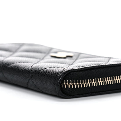 Chanel Caviar Quilted Zipped Key Holder Case Black 9 of 10