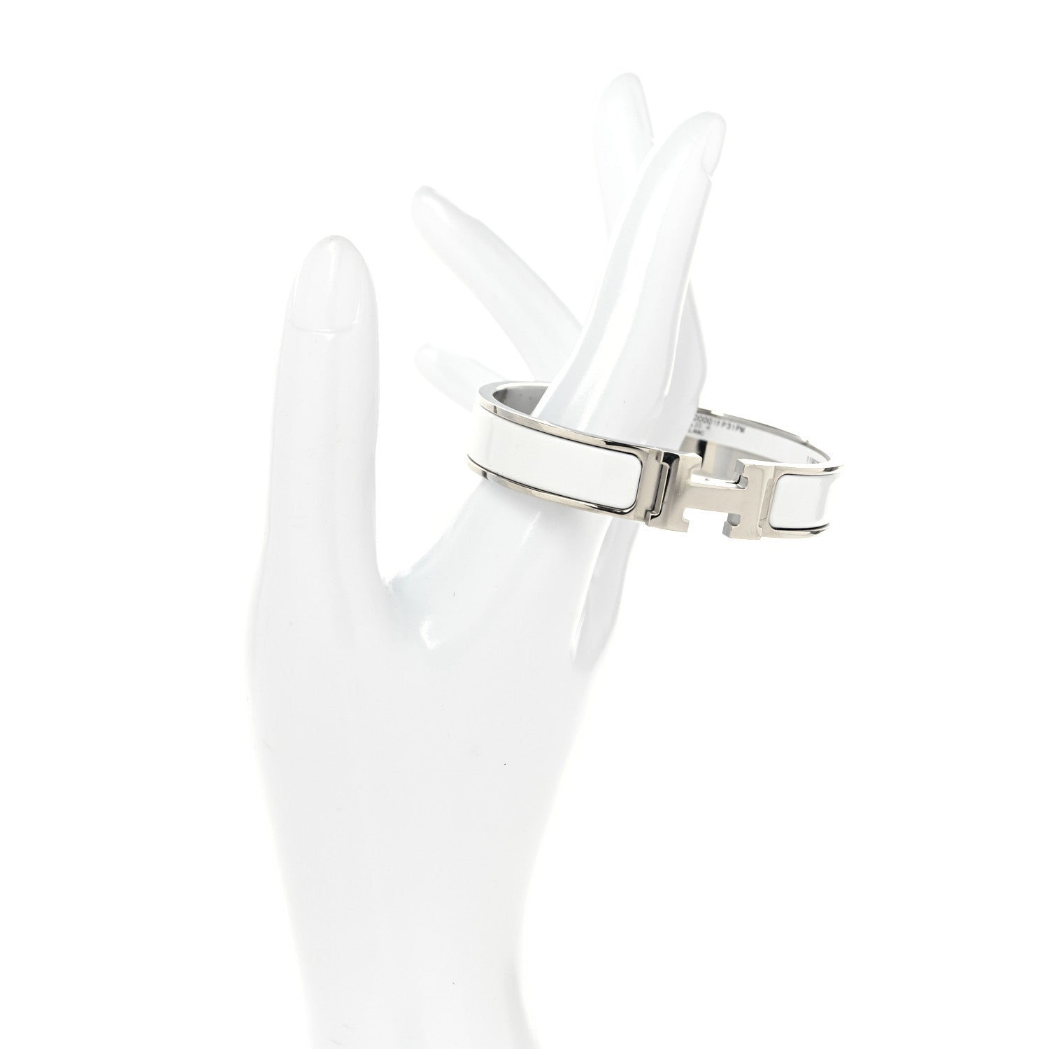 Hermes Enamel Narrow Clic Clac H Bracelet PM White 2 of 5