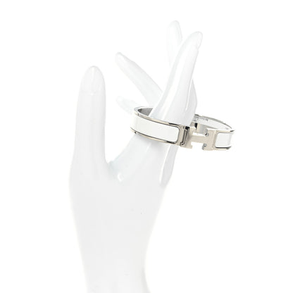 Hermes Enamel Narrow Clic Clac H Bracelet PM White 2 of 5