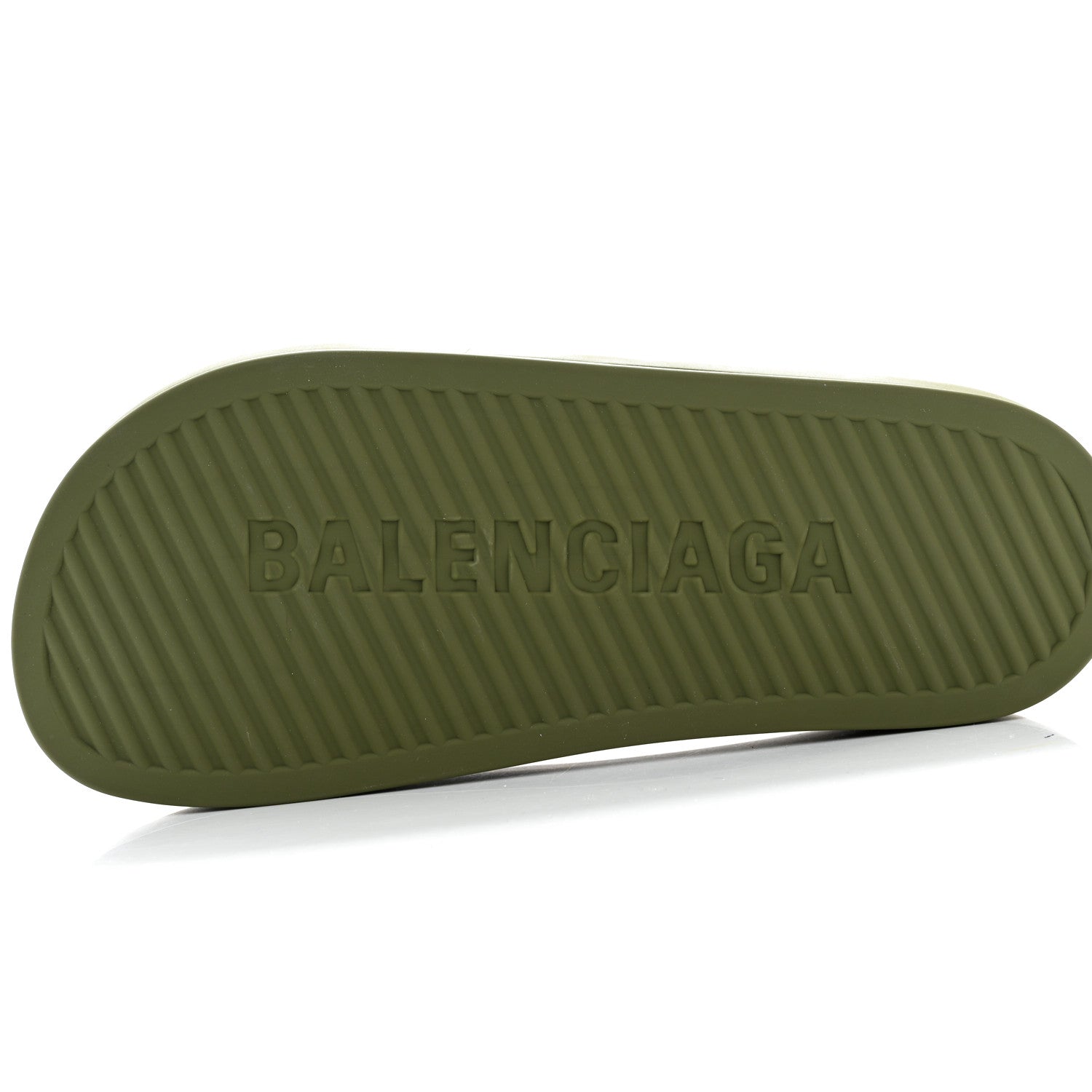 Balenciaga Rubber Womens Chunky Slide Sandals 38 Kaki 8 of 8