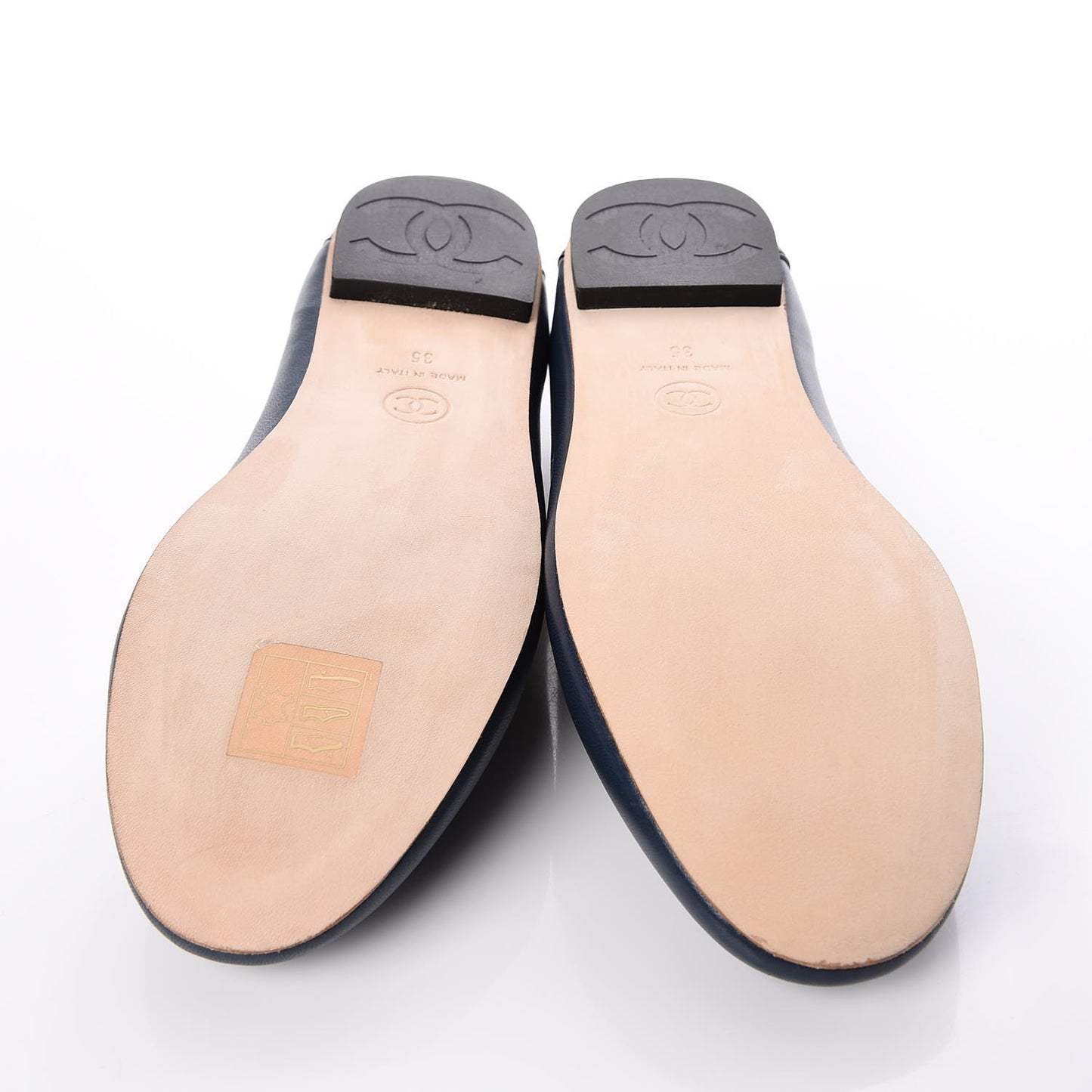 Lambskin CC Mocassin Loafers 35 Dark Blue