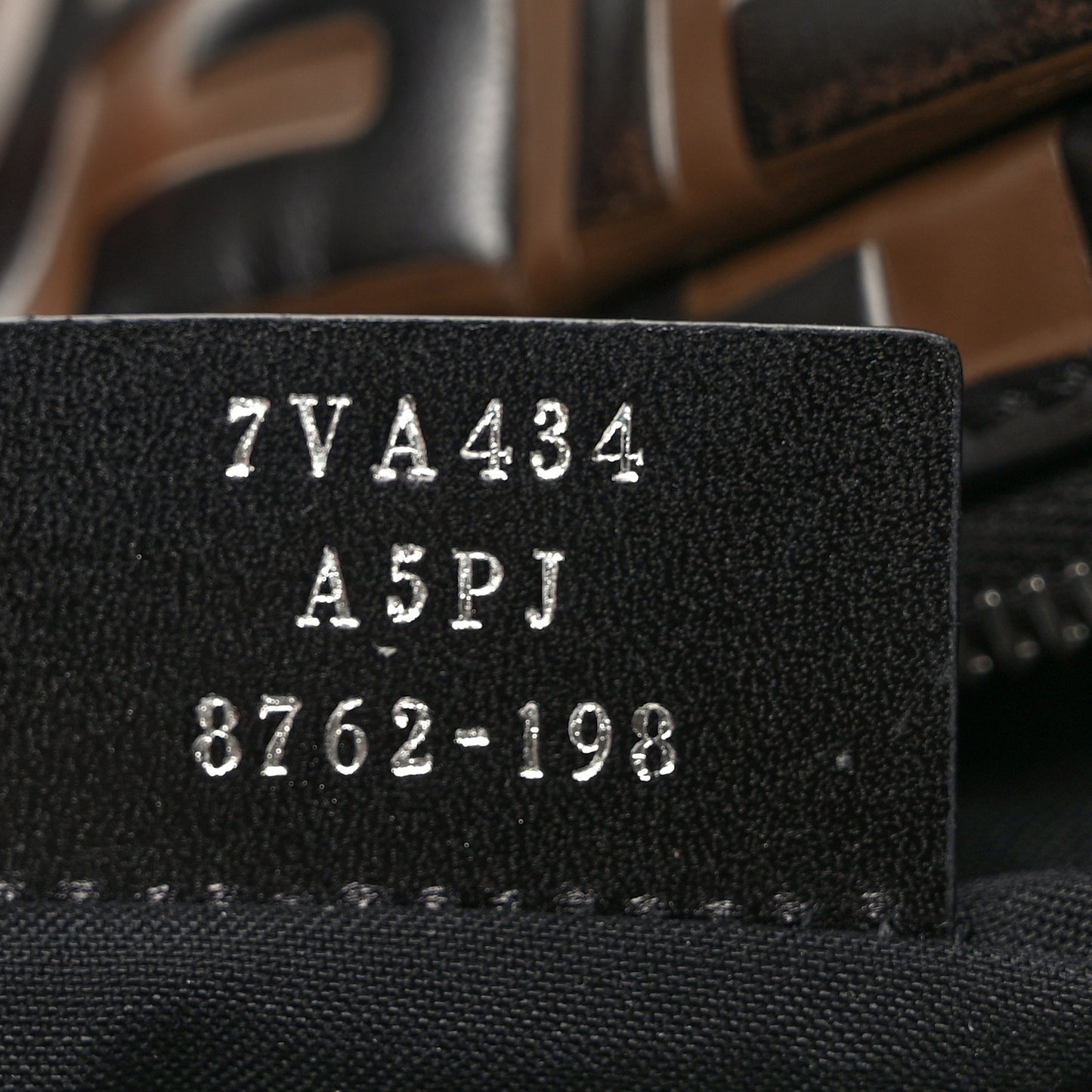 Vitello Century Bi-Color FF 1974 Embossed Belt Bag Maya Black