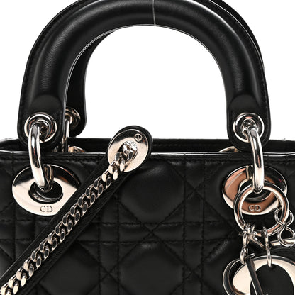 Christian Dior Lambskin Cannage Mini Lady Dior Black 7 of 9