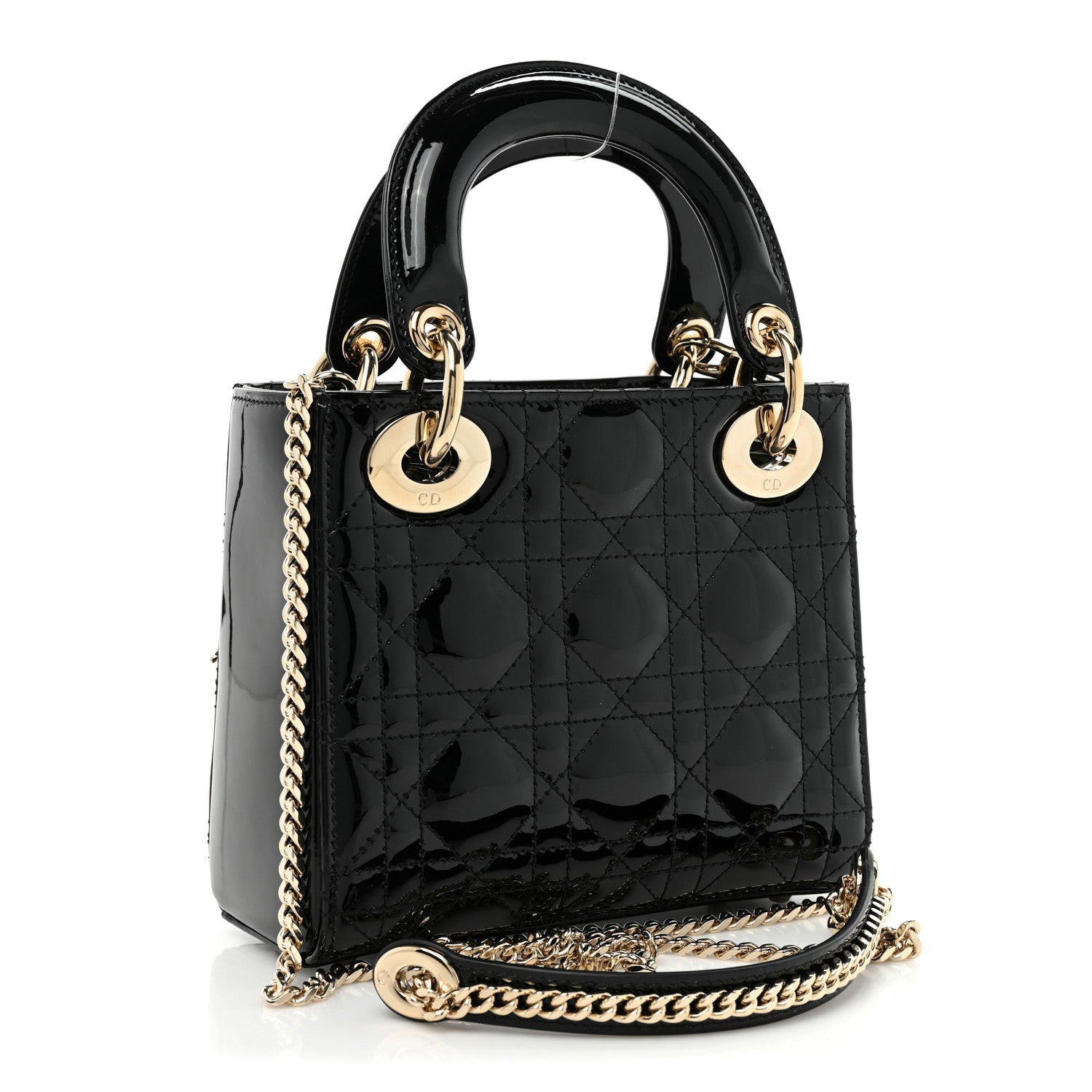 Christian Dior Patent Cannage Mini Lady Dior Black 3 of 9