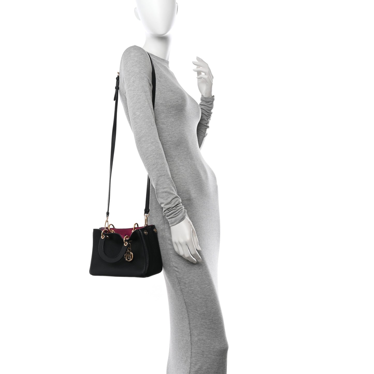 Bullcalf Small Diorissimo Tote Black Rose Indien