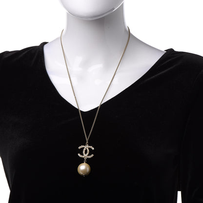 Chanel Pearl CC Drop Necklace Gold 2 of 7