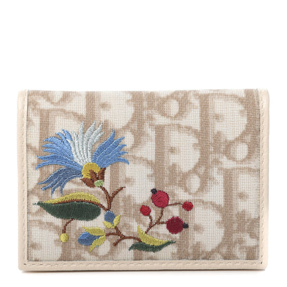 Christian Dior Monogram Vintage Flowers Card Holder Beige 1 of 7