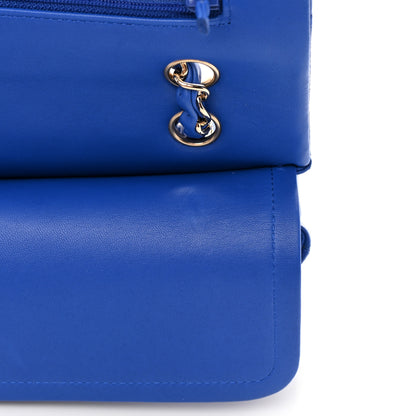 Chanel Lambskin Quilted Medium Double Flap Blue 13 of 16