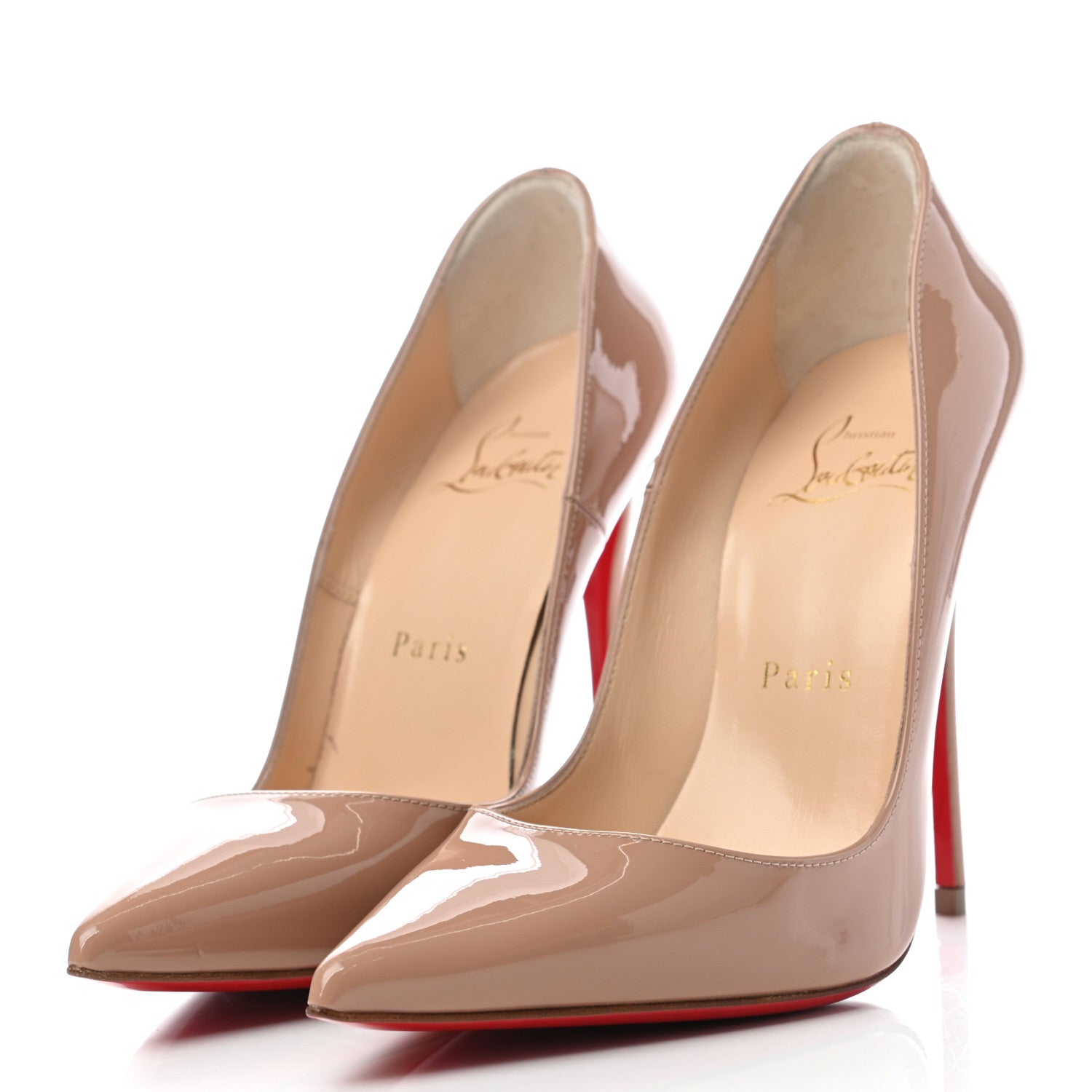 Christian Louboutin Patent So Kate 120 Pumps 35.5 Nude 3 of 7