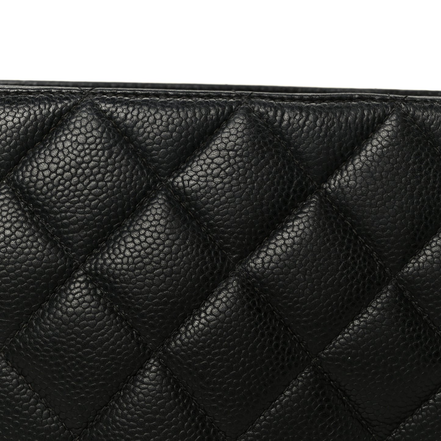 Caviar Quilted Shoulder Bag Black