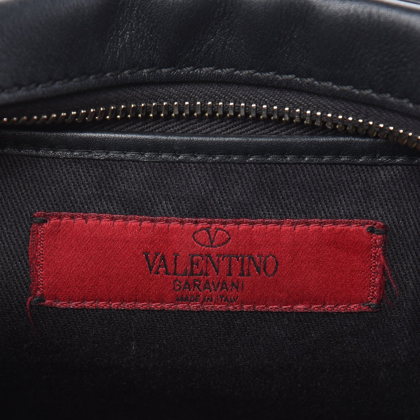 Calfskin Rockstud Camera Crossbody Bag Black