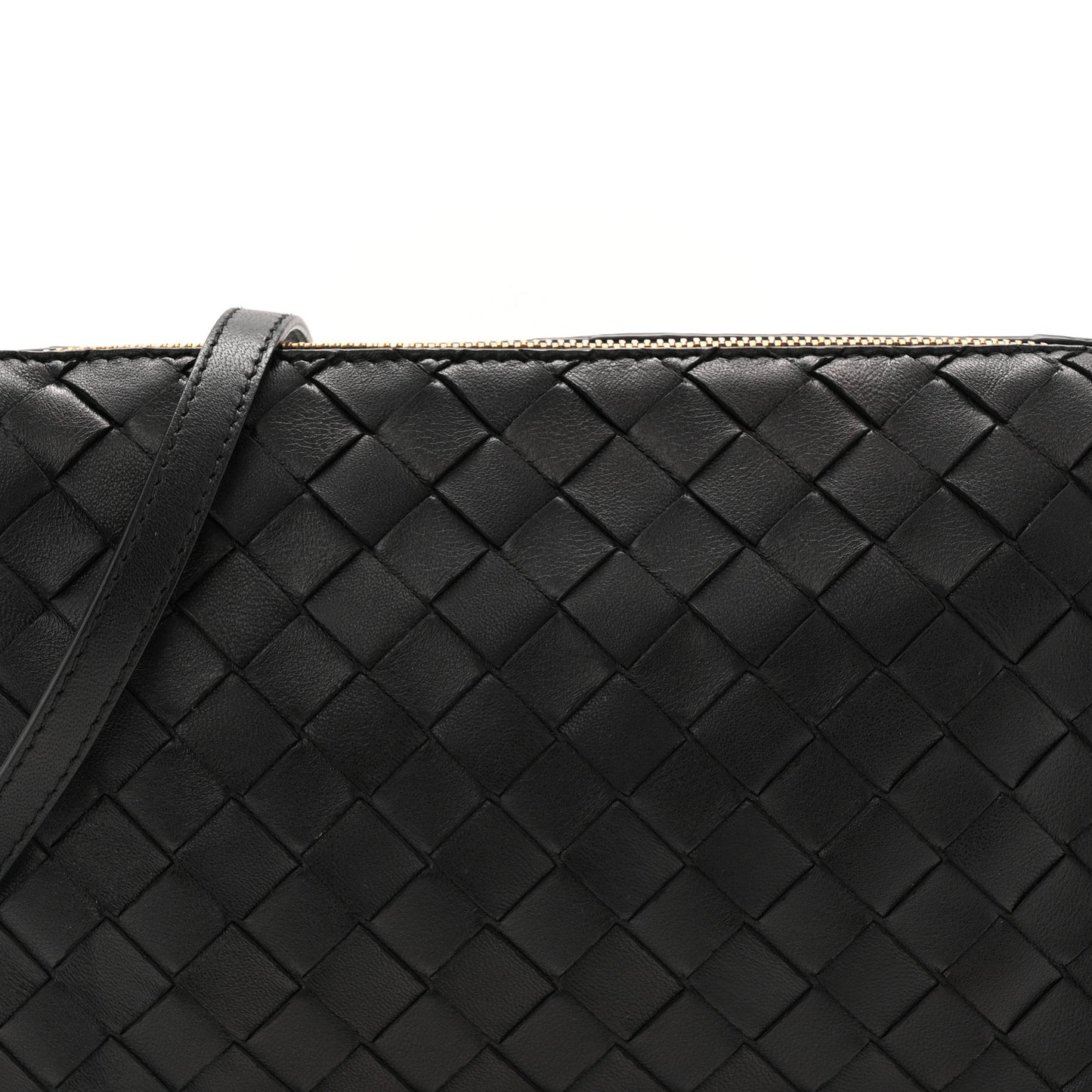 Nappa Intrecciato Crossbody Black