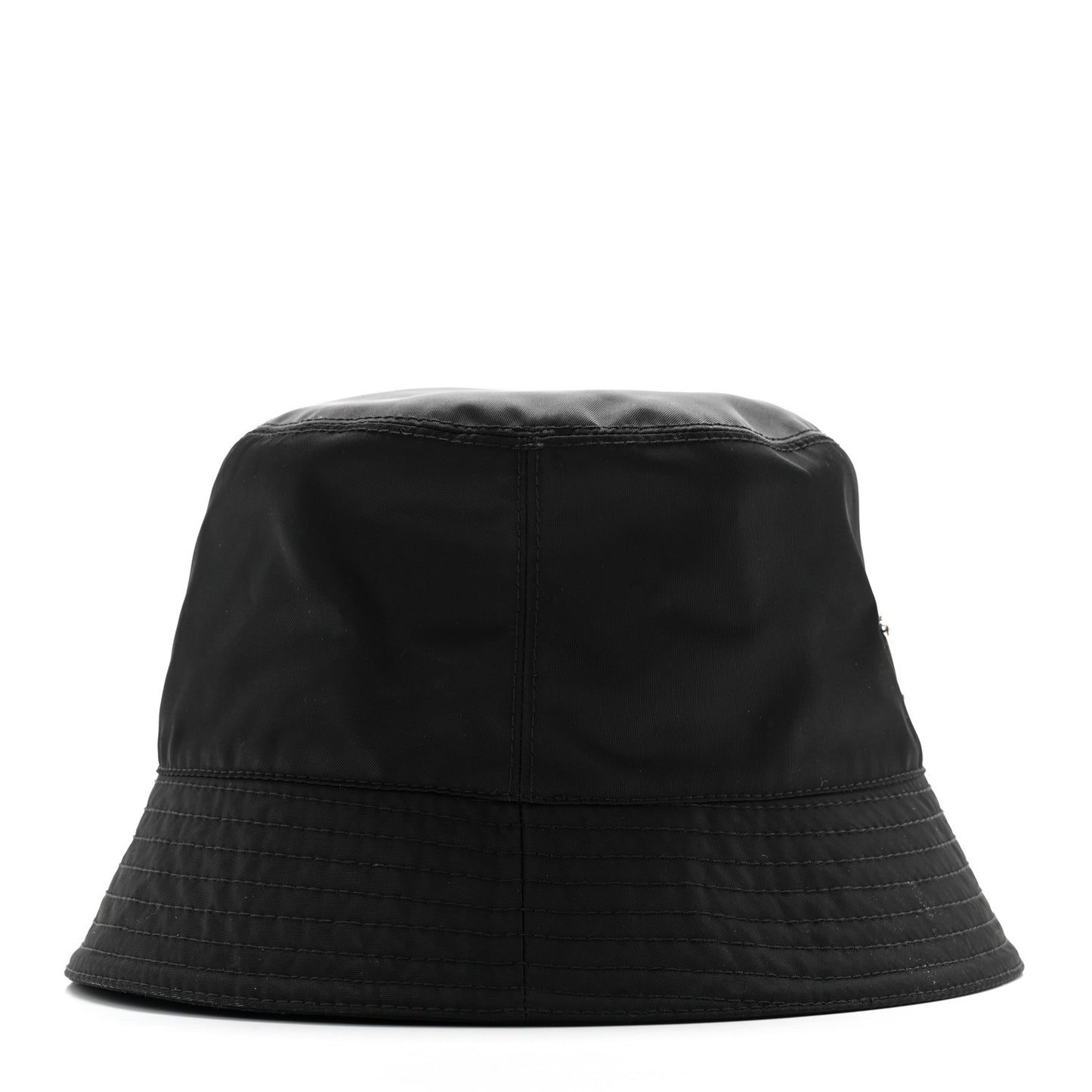 Re-Nylon Metal Triangle Logo Womens Bucket Hat M Black