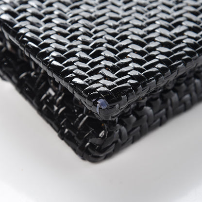 Chanel Patent Woven Mini Flap Black 11 of 11