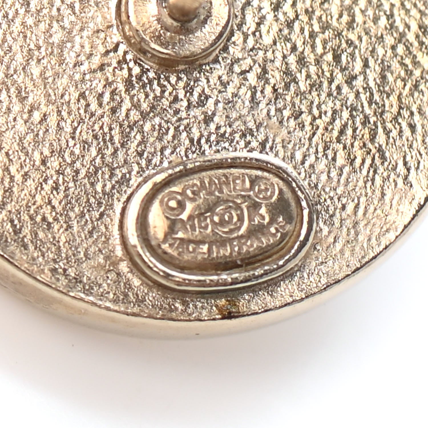 Chanel Pearl Coco Round Earrings Gold Pearly White 4 of 4