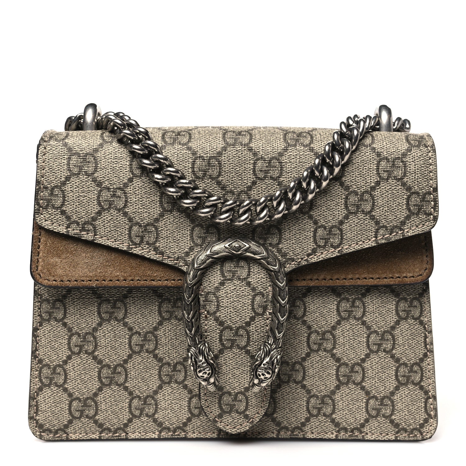 Gucci GG Supreme Monogram Mini Dionysus Shoulder Bag Taupe 1 of 12