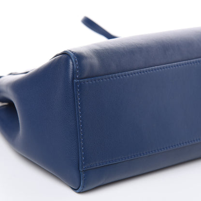 Fendi Nappa Mini Peekaboo Iconic Satchel True Blue 10 of 12