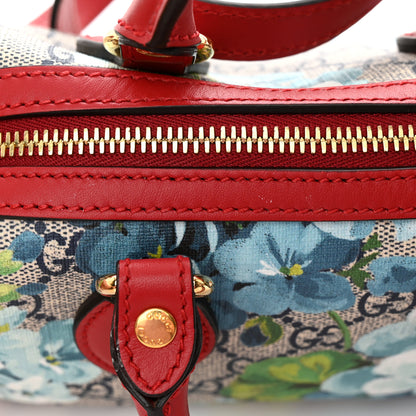 Gucci GG Supreme Monogram Blooms Mini Boston Navy Blue Hibiscus 12 of 12