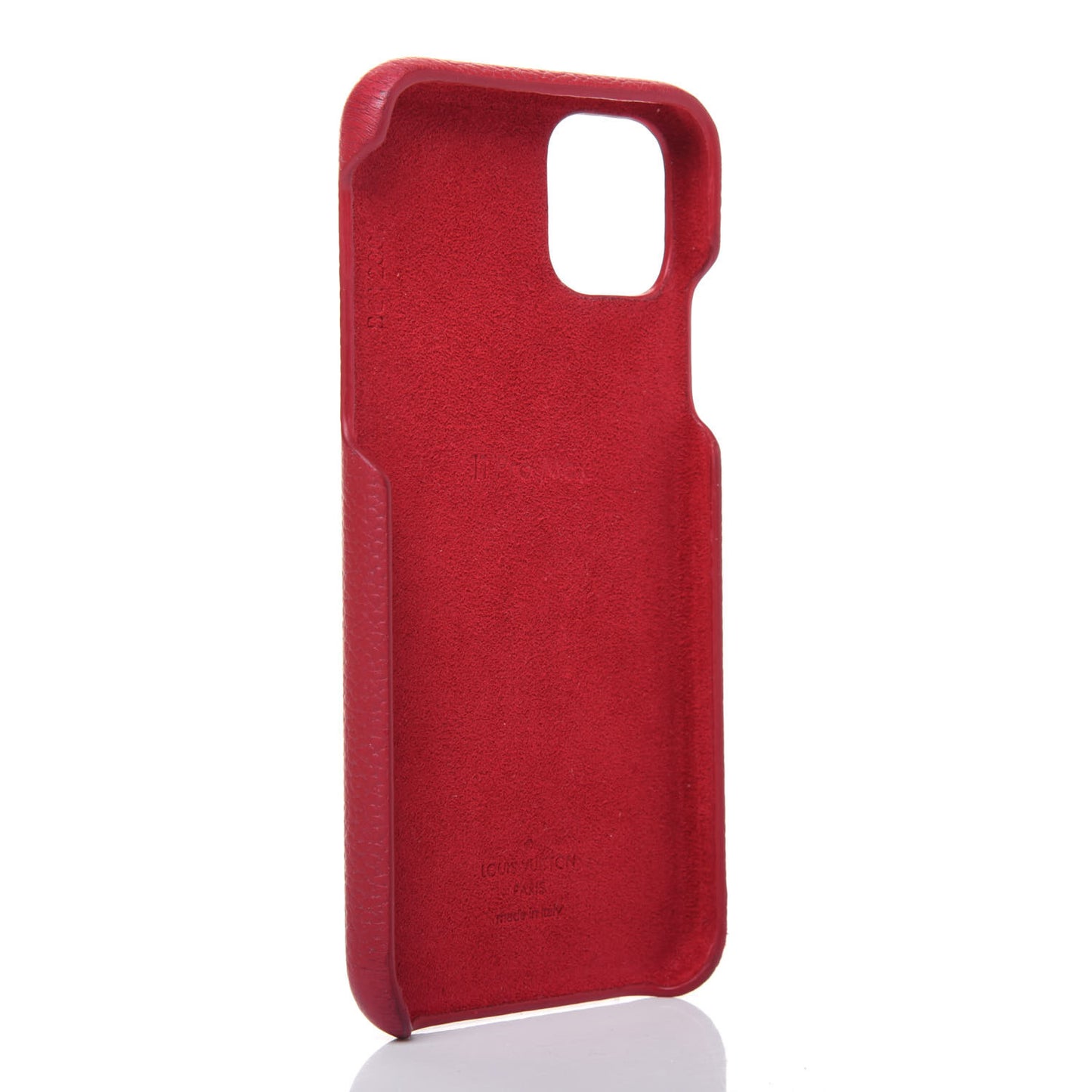 Calfskin Monogram iPhone 11 Pro Max Bumper Scarlet