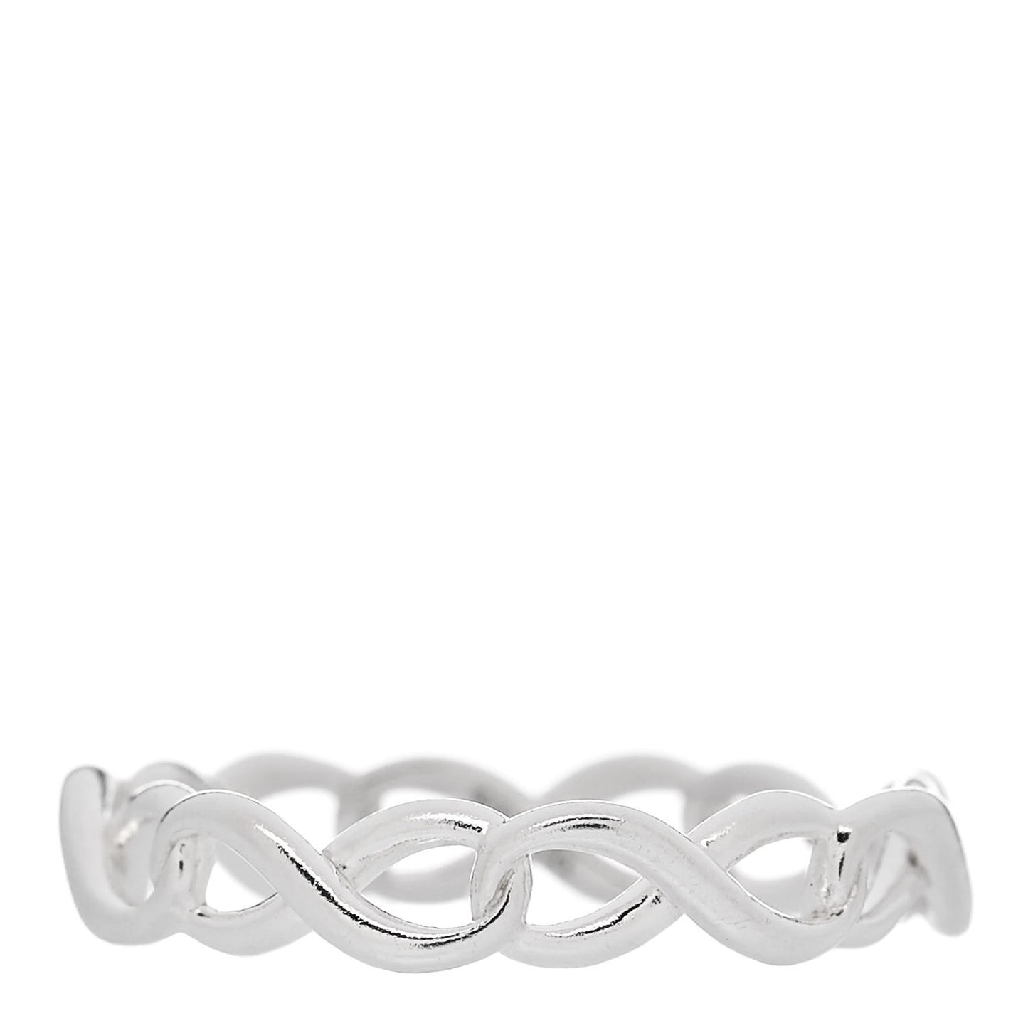 Sterling Silver Narrow Infinity Band Ring 50 5.5
