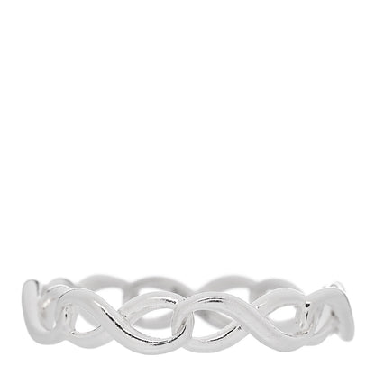 Tiffany Sterling Silver Narrow Infinity Band Ring 50 5.5 1 of 5