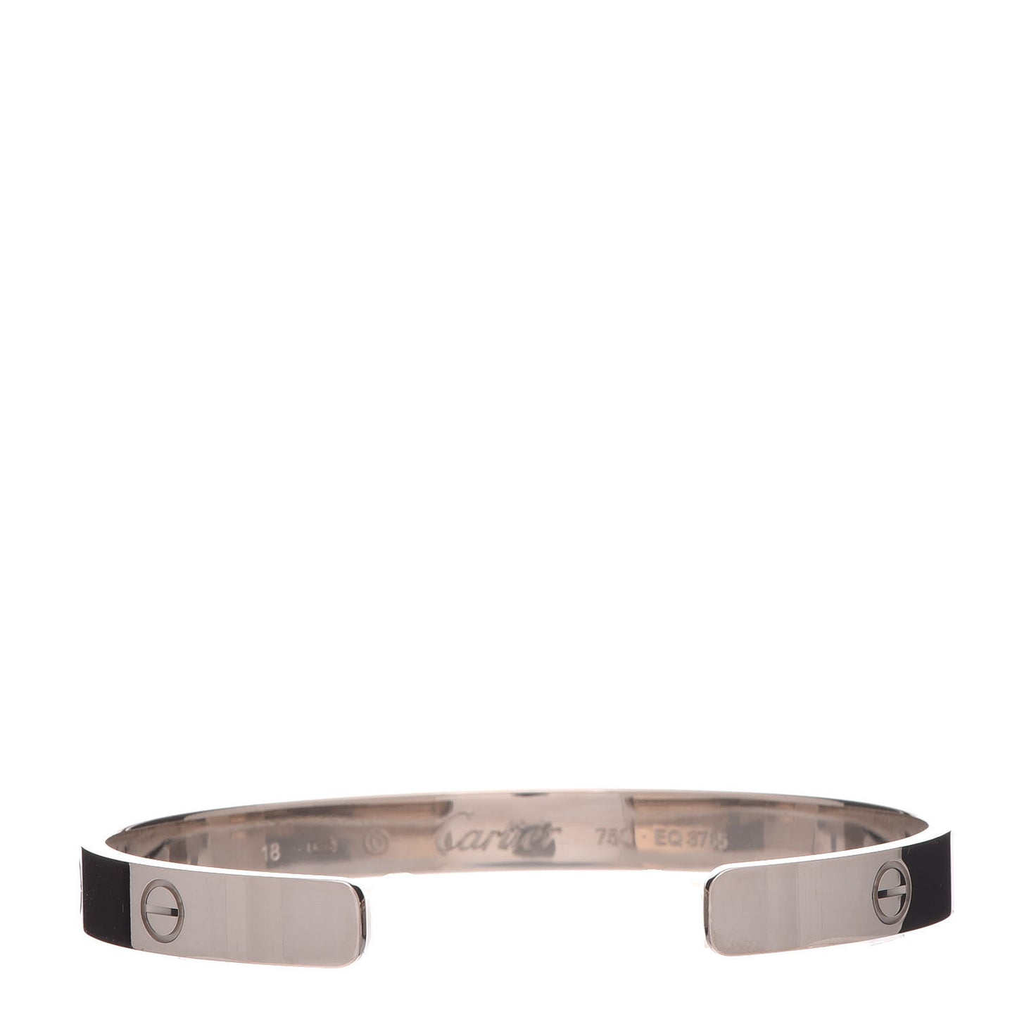 18K White Gold LOVE Cuff Bracelet 18